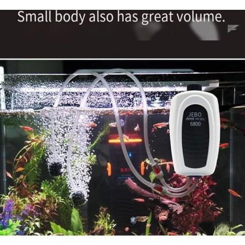 JEBO Super Aquarium Air Pump Compressor For Aquarium Fish Tank Adjustable Silent Quiet Air Control Aquarium Accessories 6100