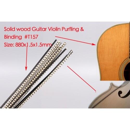 Yinfente 25pcs Guitar Purfling Guitar Binding 880x1.5x1.5mm Fine Guitar Body Inlay Guitar Accessory Parts #157