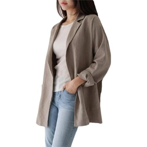 2021 New Women Blazer Thin Long Sleeve Blazer Solid Color Office Lady Suit Coat Fashion Women Basic Coats Autumn Chaquetas Mujer