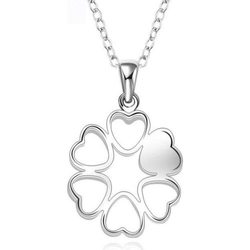 925 sterling silver jewelry love more love simple simple match with micro-inlaid pendant necklace