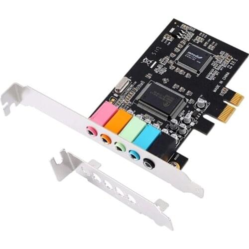 YYDS PCIe Sound Card 5.1 Internal Sound Card 3D Stereo PCI-e Card 32/64 Bit PCI Express PC Sound Card CMI8738 Chip