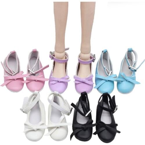 1Pair Fashion PU Leather Shoes for 1/3 BJD Dolls and 16-Inch 60cm BJD SD Dolls Toys Shoes Accessories 7.8cm