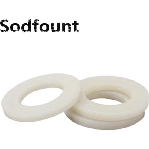 100pcs/lot M2 M2.5 M3 M4 M5 M6 M8 M10 M12 white and black Plastic Nylon Washer Plated Flat Spacer Washer Gasket