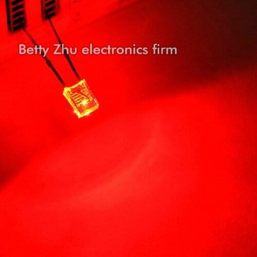 1000PCS/LOT LED light-emitting diode quads 2 * 3 * 4mm transparent shell red light water clear