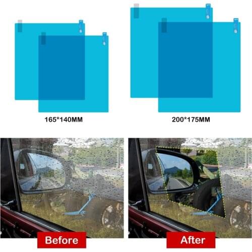2 Pieces/Set Anti Fog Membrane Car Sticker Anti-glare Waterproof Rainproof Car Side Window Protective Film