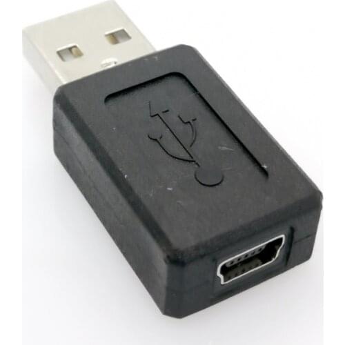 2pcs mini usb b 5 pins female jack to usb a 2.0 male connector adapter M/F new