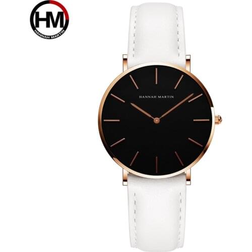 Brand Fashion Simple Japan Quartz Movement Watch Reloj Mujer Montre Femme Leather Strap Clock Women Analog Waterproof Wristwatch
