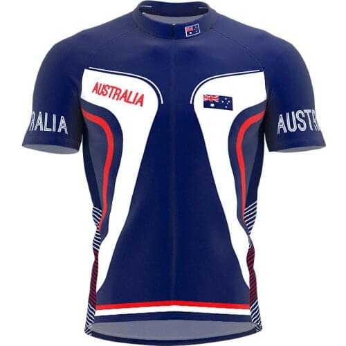 2021 Australia More Style Mens classic cycling team short sleeved bike Road Race Clothing Maillot ciclismo outdoor bike jersey