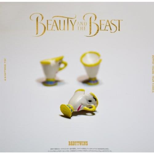 36piece 2cm High quality small size Disney beauty and beast cup son tea pot lady ornament DIY decoration