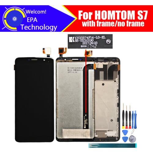 5.5 inch HOMTOM S7 LCD Display+Touch Screen Digitizer Assembly 100% Original New LCD+Touch Digitizer for HOMTOM S7+Tools