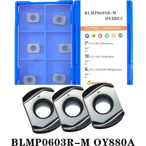 BEYOND BLMP BLMP0603R-M OY880A BLMP0603R Carbide Milling Inserts Blade Cutter 10pcs Processing Cast Iron Steel Stainless Steel