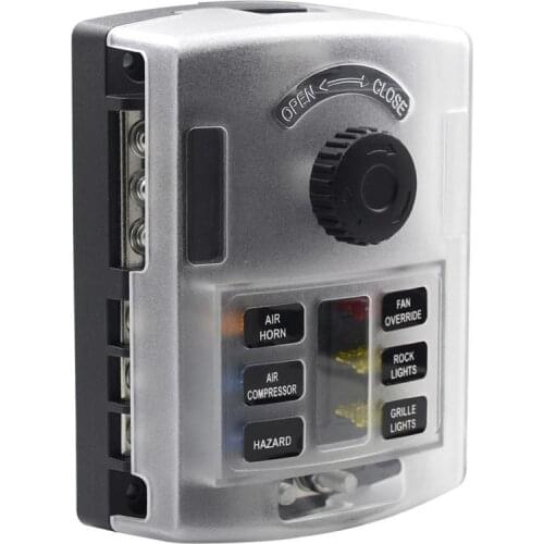 12V-60V Automotive Fuse Box 6 Ways Universal Fuse Holder Box with LED Indecator Light for Cars SUVs RVs Truncks Yachts