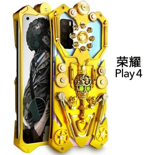 Gothic Skull Gear Rotation Case For Huawei P40 Pro + Honor 30 Lite Honor X10 Max Play 4 Case Cover Iron Man Phone Shell Skin Bag