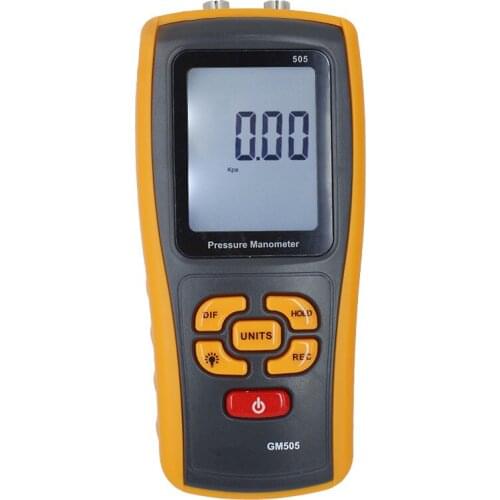 Hot Sale Professional Pressure Gauges GM505 Handheld Digital Portable Manometer Meter Gauge Tester Devices Range +-2.49kPa Meter