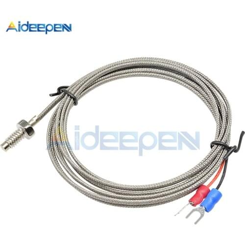 1M/2M K Type Thermocouple Control Thread M6 Screw Probe Temperature Sensor Temperature Controller 0-800C Sensor Probe