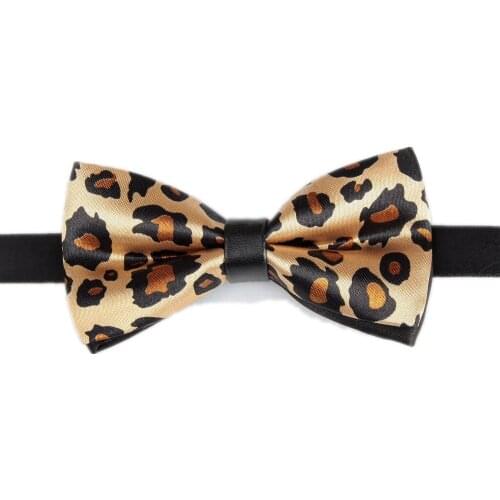 HOOYI PU Leopard print boys butterfly for kids baby necktie bow tie knots bowtie gravata corbatas TIES