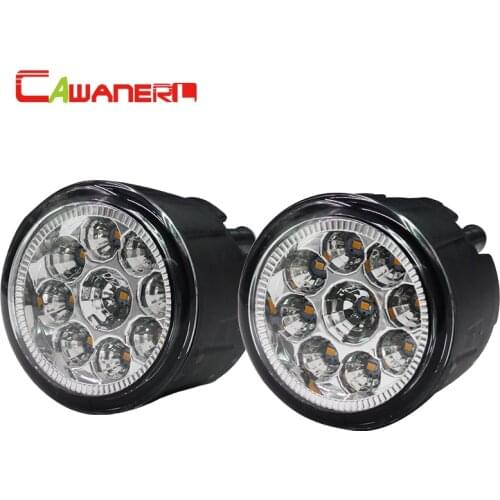Cawanerl 1 Pair Car Left + Right Fog Light LED Light Daytime Running Light DRL DC 12V For Infiniti M35H M37 M56 FX 30d 37 50 AWD