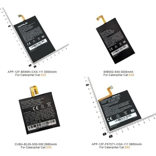 458002-S40 APP-12F-B5595I-CXX-111 CUBA-BL00-S50-000 APP-12F-F57571-CGX-111 battery For Caterpillar Cat S30 S40 S50 S60 batteries