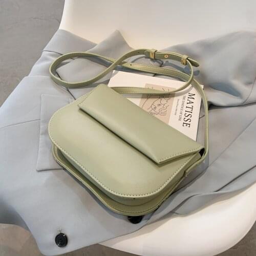 Korean Fashion Vintage Crossbody Saddle Bag for Women 2021 New Mini PU Leather Female Shoulder Bags Brand Designer Retro Handbag