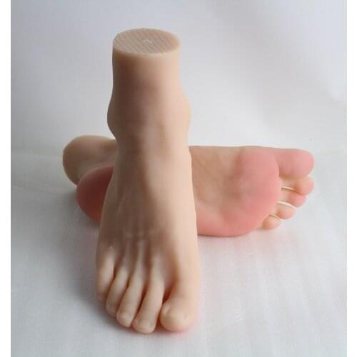 Soft Silicone Realistic Male Mannequin Foot Display