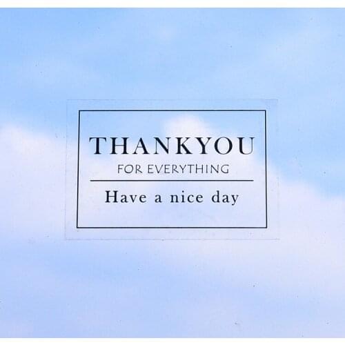180PCS 8x5.3cm "Thank you"large size PVC sticker labels Creative Paper stickers Thank You Sticker Seals labels for gifts