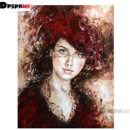 Dpsprue Full Square/Round Diamond Painting Cross Stitch Diamond 3D Embroidery Girl DIY 5D Moasic Home Decor Gift Pu101