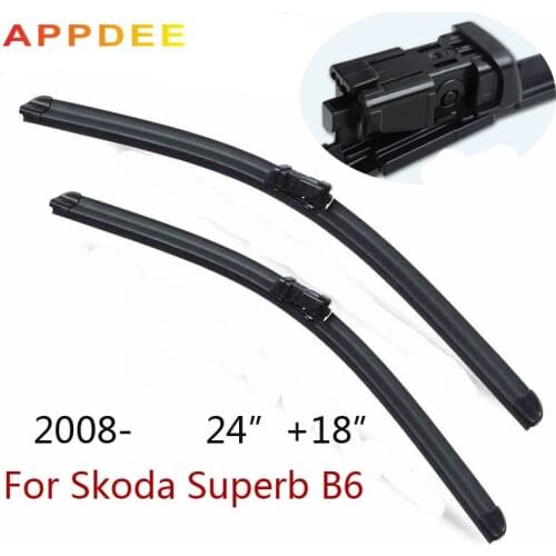 Appdee Wiper blade for Skoda Superb (from 2008 onwards) 24"+18" fit push button type wiper arms only
