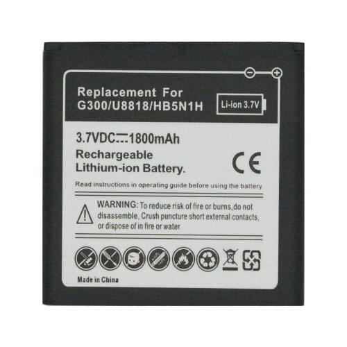 1800mAh HB5N1H Replacement Battery For Huawei Ascend G300 G305T C8812 U8815 U8818 T8828 U8825 + Tracking Code