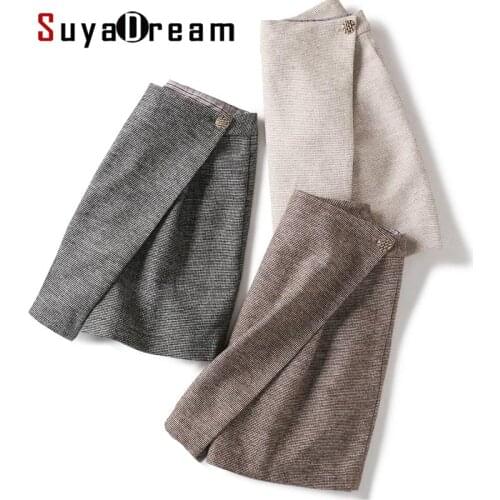 Женские шерстяные шорты SuyaDream China At AliExpress