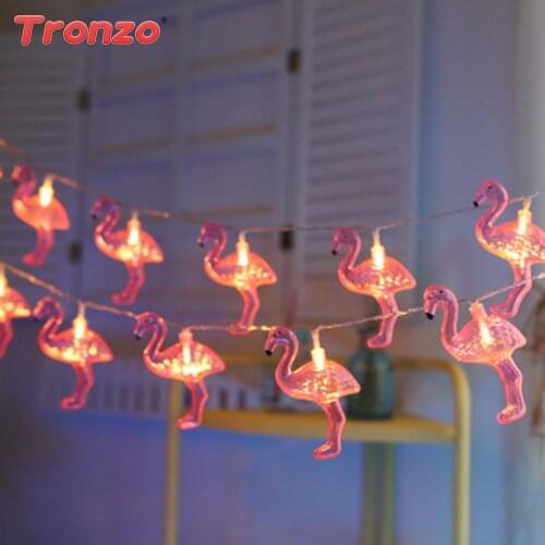 Tronzo Flamingo String Light Flamingo Decoration Bedroom 10pcs 1.65m LED Pineapple Unicorn String Light Unicorn Party Decoration