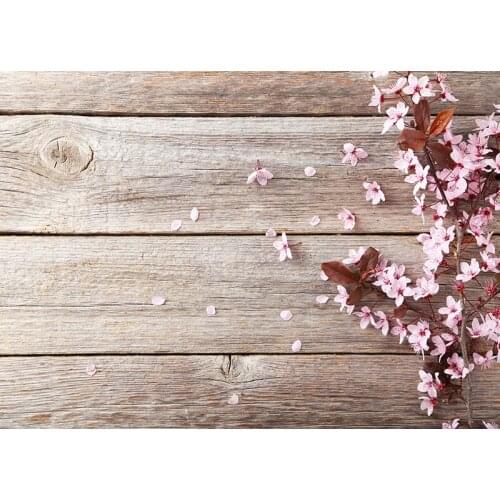 Vinyl Custom Photography Backdrops Flower and wood Planks Theme Photography Background DST-102908