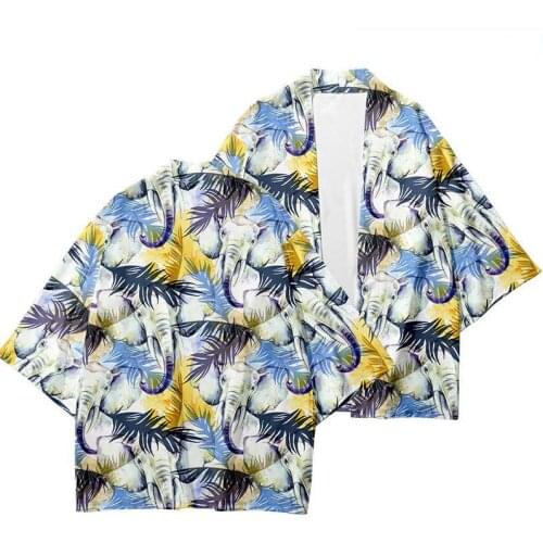 Plus Size S-6XL Printed Loose Japanese Streetwear Cardigan Women Men Harajuku Haori Kimono Cosplay Top Shirts Yukata Casual Coat
