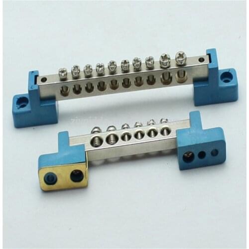 1Pcs JDA2-0609 Distribution box rail type connection copper bar copper terminal strip wiring block flame retardant plastic