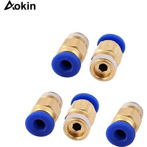 10pcs/lot 3D Printer Pneumatic Connectors PC4-01 1.75mm or PC6-01 3.0mm PTFE Tube quick coupler, j-head Fittings Hotend Fit