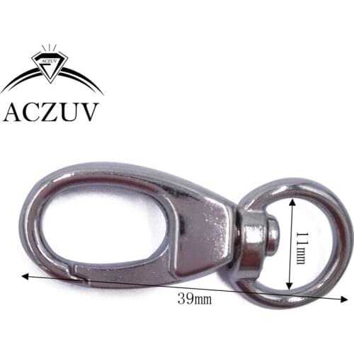 100pcs Rhodium Plated 39mm Metal Swivel Lobster Clasp Snap Hook fit Purse Chain Keychains Handbag Buckles DIY Accessories SLC003