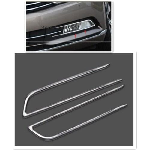 2017 2018 2019 High Quality Stainless steel Front Fog lamps cover Trim Fog lamp shade Trim For Volkswagen VW Passat B8