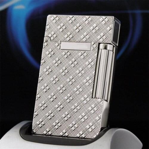 2021 New Arrival Ligne-2 Cigarette Lighter Retro Flower Engraving Bright Ping Sound Refillable Grinding Wheel Lighters Boyfriend