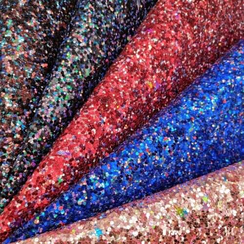 21X29CM Synthetic Letaher, Cuero Sintetico Faux Leather Chunky Glitter Leather With stars For Making Bows Accessories GM3158B