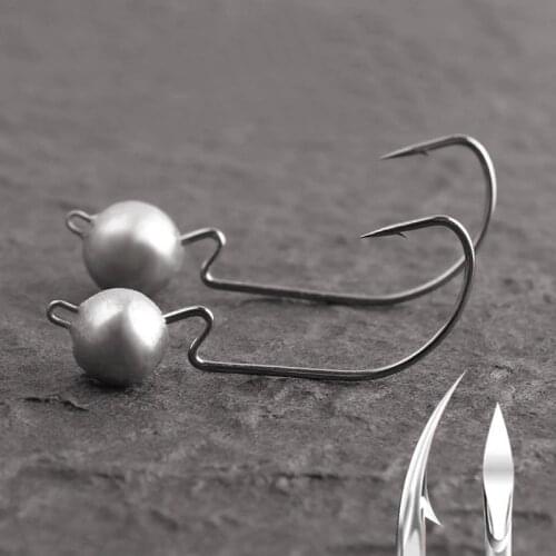 3.5g 5g 7g 10g Exposed Head Crank Fishing Hook 5PCS Soft Worm Hooks Jigging Crank Hook Bass Perch Carp Fishing Accessories