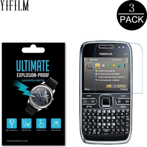 3Pcs For Nokia E72 HD Clear Ultra Thin PET Screen Protector Film For Nokia E72 5H Anti-Scratch Explosion-Proof Film Not Glass