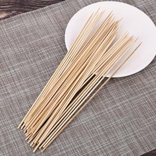50pcs Bamboo Skewers Barbecue BBQ Kebab Sticks Party Buffet Food Disposable Pick