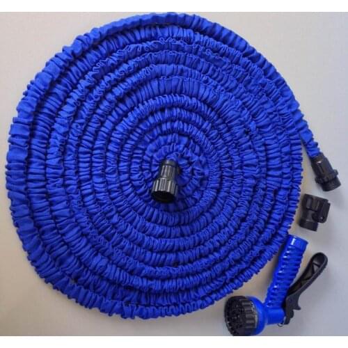 7.5 meters Natrual Length 75ft Watering Garden Hoses Reels with Gun Flexible Irrigation Pipe Tools Valve Spray Gun with EU Gun