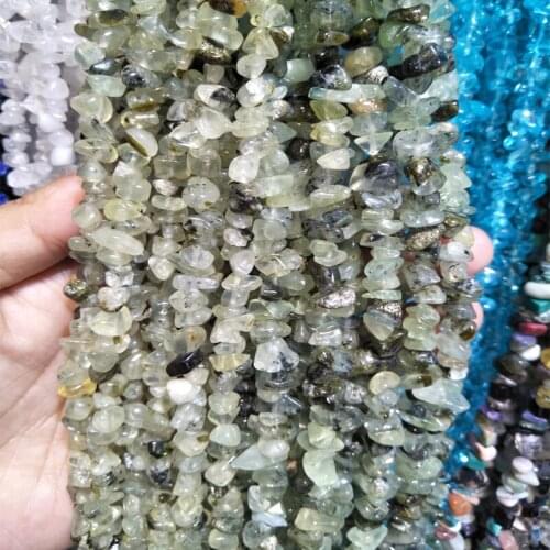 85CM 5mm-8mm Natural Prehnit Stone Beads Irregular Grape Stone Loose Beads Chiltonite Bead for Jewelry Making DIY Accessories
