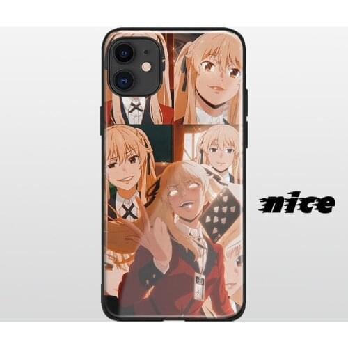 Mary Saotome Kakegurui Anime Glass Soft Silicone Phone Case FOR IPhone SE 6s 7 8 Plus X XR XS 11 12 Mini Pro Max Cover Shell