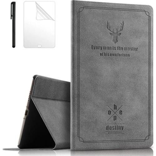 Deer PU Leather Cover For Lenovo Tab M8 Tablet case smart Flip stand Funda For Lenovo Tab M 8 TB-8505F TB-8505X case +Film+Pen
