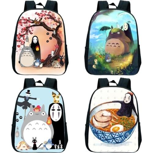 Child No Face Man Backpack Kids Kindergarten School Bag Children Primary Tonari No Totoro Bookbag Toddler Daily Rucksack Gift