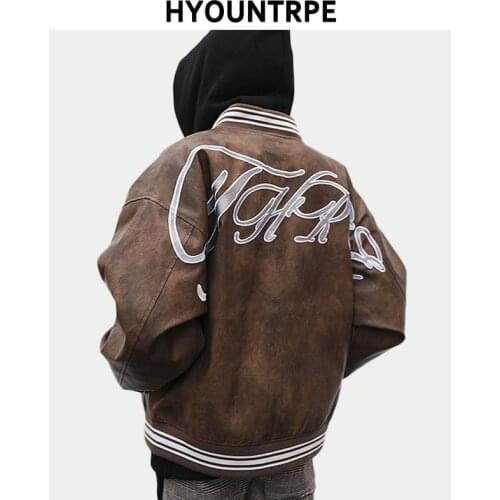 HYOUNTRPE Men's Faux Leather Jackets