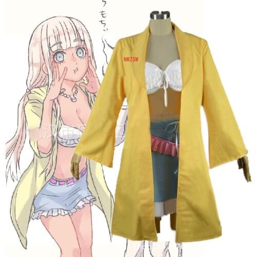 Danganronpa v3: killing harmony angie yonaga uniform anime halloween christmas yellow suit cosplay wig accessories