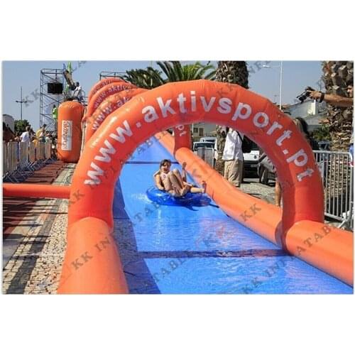 Hot promotion fashionable commercial inflatable water slip n slide from KK manufacturer