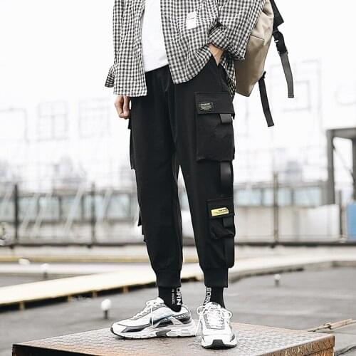 Multi-Pocket Sweatpants Mens Leisure Streetwear Cargo Pants Male Fashion Novel New High Quality Loose Harem Pants Man Trousers
